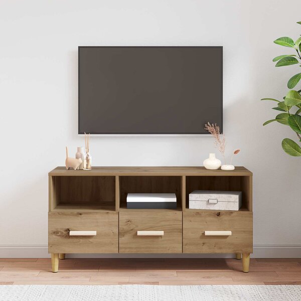TV szekrény 102 x 36 x 50 cm Művészi tölgy Szerelt Fa