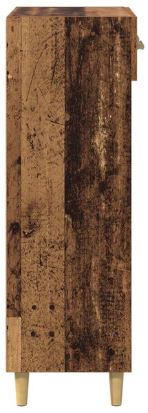 Cipőszekrény fiókkal polcokkal Öreg fa 60 x 35 x 105 cm Faanyag