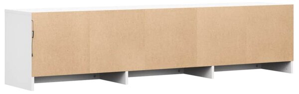 TV szekrény leddel fiókkal Fehér 165 x 34 x 40 cm Faanyag