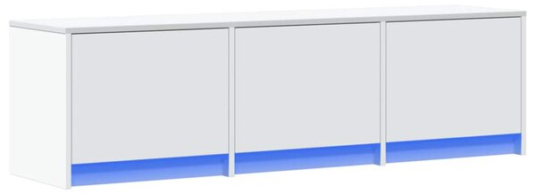 TV szekrény leddel fiókkal Fehér 140 x 34 x 40 cm Faanyag