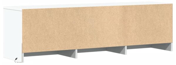 TV szekrény leddel fiókkal Fehér 140 x 34 x 40 cm Faanyag