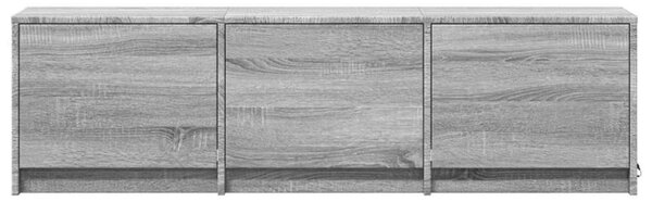 TV szekrény leddel Szürke Sonoma 140 x 34 x 40 cm Faanyag