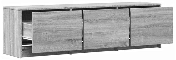 TV szekrény leddel Szürke Sonoma 140 x 34 x 40 cm Faanyag