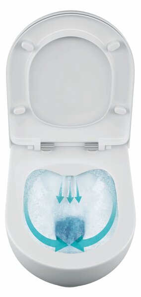 Sanovit BRILLA fali WC - rimless - perem nélküli