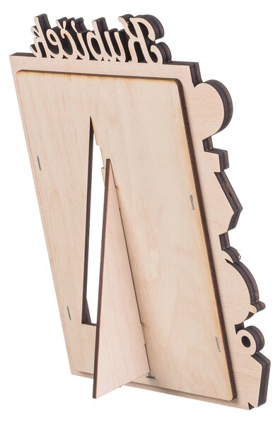 ATMOWOOD Fa képkeret babaszületésre a gyermek nevével 13 x 18 cm