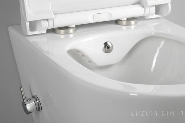 Sanovit AVVA fali WC - BEÉPÍTETT bidé funkcióval - rimless - perem nélküli - 53 cm