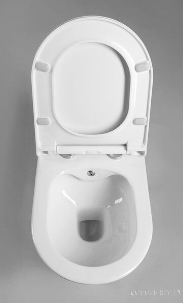Sanovit AVVA fali WC - BEÉPÍTETT bidé funkcióval - rimless - perem nélküli - 53 cm