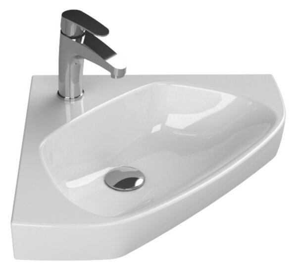 VivaStyle ARDA fali sarokszekrény CeraStyle ARDA porcelán sarokmosdóval 46 x 46 cm - BALOS