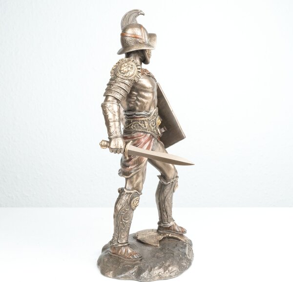 Murmillo Gladiátor Szobor (Hidegen öntött bronz) római harcos