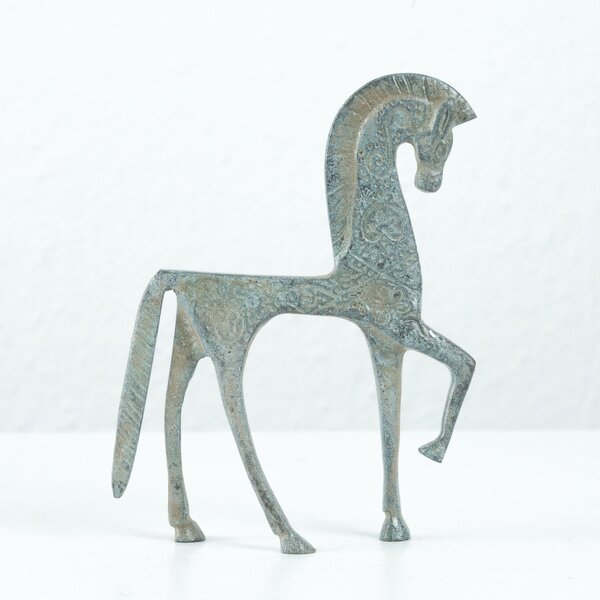 Görög Ló Szobor (Kicsi, zöld bronz figura)