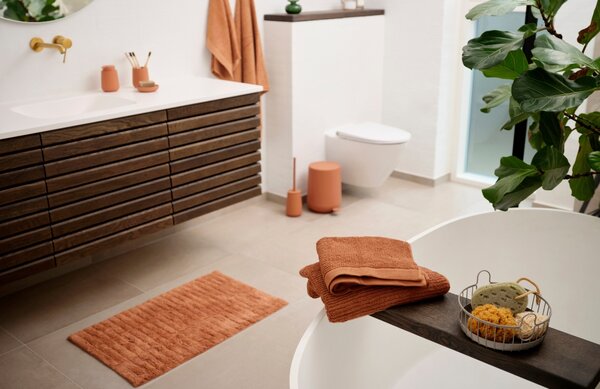 Zone Denmark Narancssárga pamut fürdőszőnyeg Csempe 50 x 80 cm