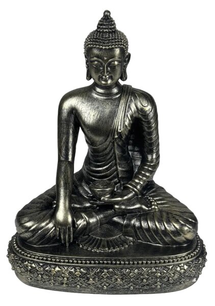 Meditáló Buddha szobor – spirituális dísz bronz hatással