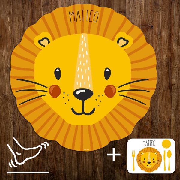 INSPIO kerek játszószőnyeg - Sárga oroszlán