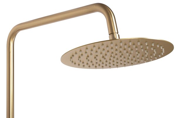 Rea Vincent, zuhanygarnitúra termosztatikus csapteleppel és esőfejjel 25 cm, arany matt, REA-P6602