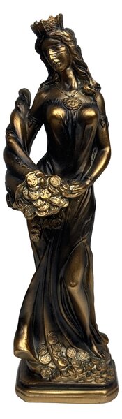 Fortuna Szobor – A Szerencse és Gazdagság Istennője (Bronz hatású)