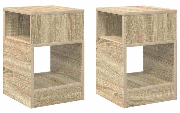 Végasztal 2 pcs Sonoma tölgy 30,5 x 30 x 45 cm Faanyag