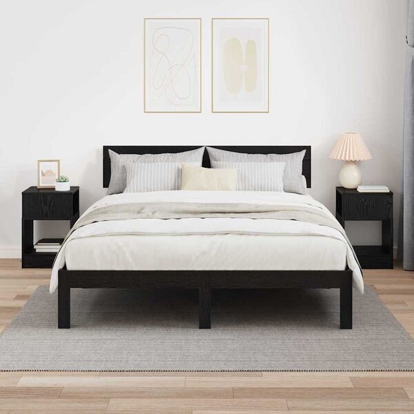 Végasztal 2 pcs Fekete tölgy 30,5 x 30 x 45 cm Faanyag