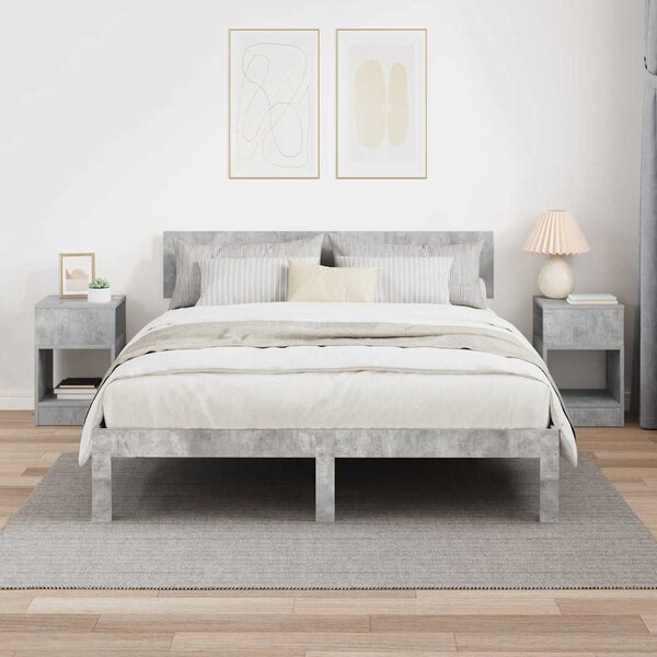 Végasztal 2 pcs Beton Szürke 30,5 x 30 x 45 cm Faanyag