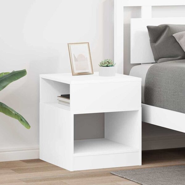 Végasztal 2 pcs Fehér 40,5 x 40 x 45 cm Faanyag