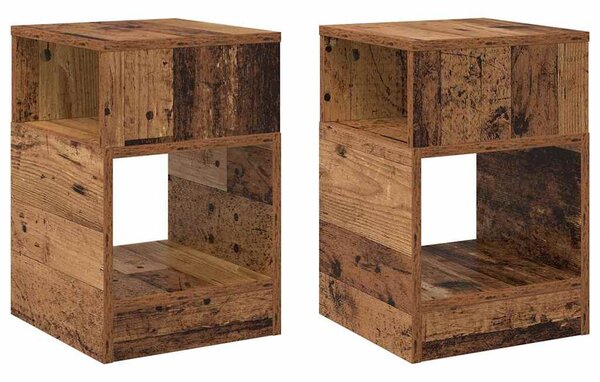 Végasztal 2 pcs Öreg fa 30,5 x 30 x 45 cm Faanyag