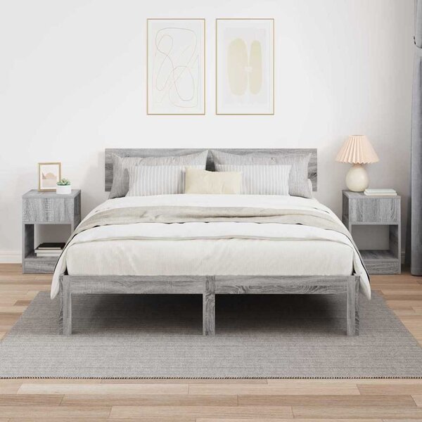 Végasztal 2 pcs Szürke Sonoma 30,5 x 30 x 45 cm Faanyag