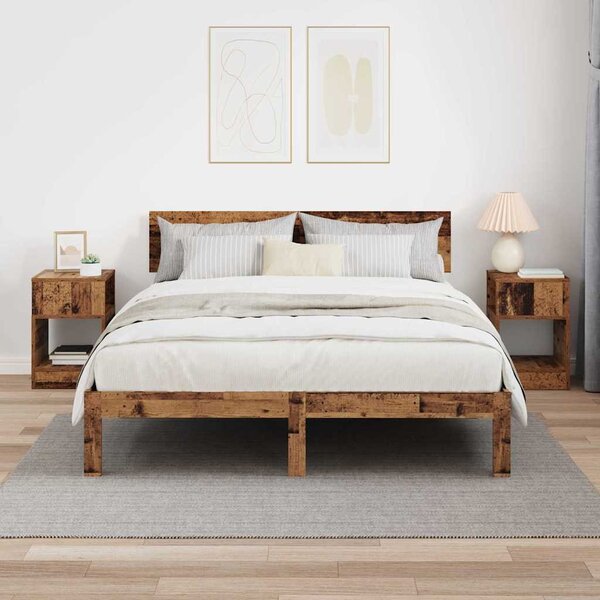 Végasztal 2 pcs Öreg fa 30,5 x 30 x 45 cm Faanyag