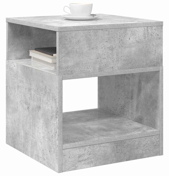 Végasztal 2 pcs Beton Szürke 40,5 x 40 x 45 cm Faanyag