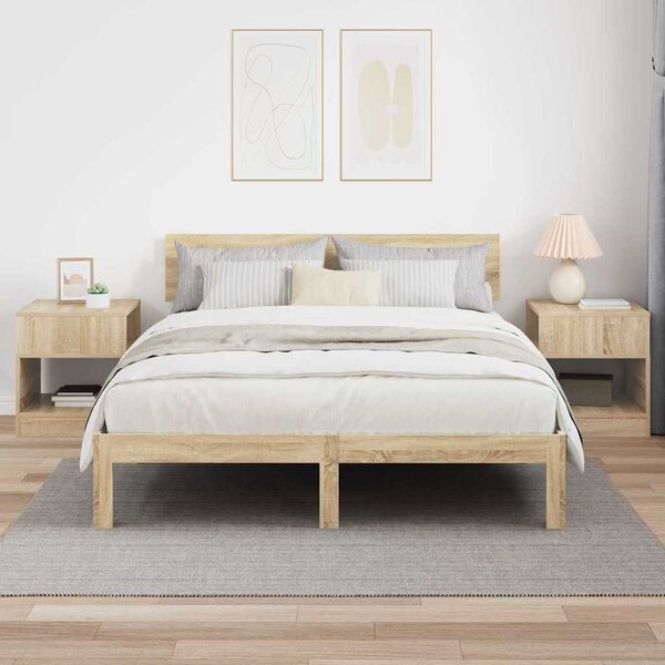 Végasztal 2 pcs Sonoma tölgy 40,5 x 40 x 45 cm Faanyag