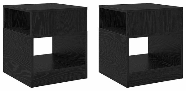 Végasztal 2 pcs Fekete tölgy 40,5 x 40 x 45 cm Faanyag