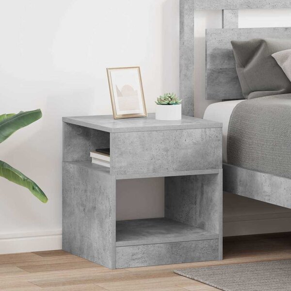 Végasztal 2 pcs Beton Szürke 40,5 x 40 x 45 cm Faanyag