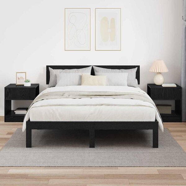Végasztal 2 pcs Fekete tölgy 40,5 x 40 x 45 cm Faanyag