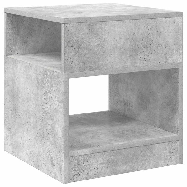 Végasztal 2 pcs Beton Szürke 40,5 x 40 x 45 cm Faanyag