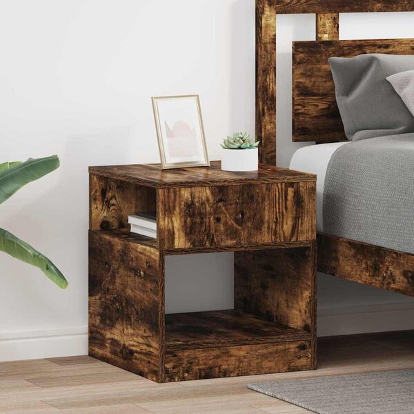 Végasztal 2 pcs Füstölt tölgy 40,5 x 40 x 45 cm Faanyag