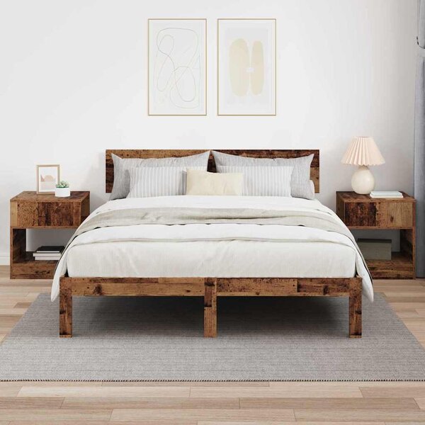 Végasztal 2 pcs Öreg fa 40,5 x 40 x 45 cm Faanyag