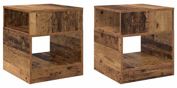 Végasztal 2 pcs Öreg fa 40,5 x 40 x 45 cm Faanyag