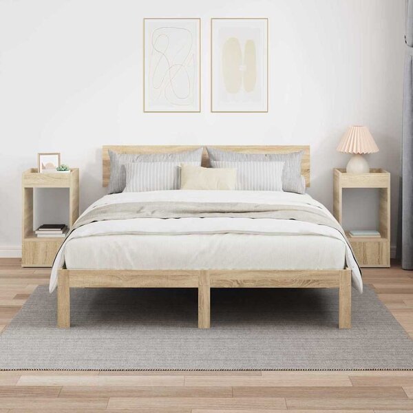 Végasztal 2 pcs Sonoma tölgy 30 x 30 x 56 cm Faanyag