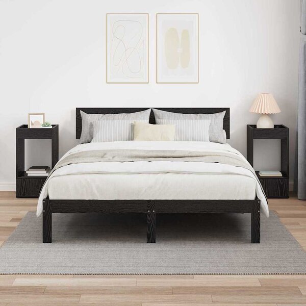 Végasztal 2 pcs Fekete tölgy 30 x 30 x 56 cm Faanyag