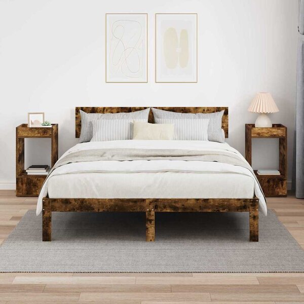 Végasztal 2 pcs Füstölt tölgy 30 x 30 x 56 cm Faanyag