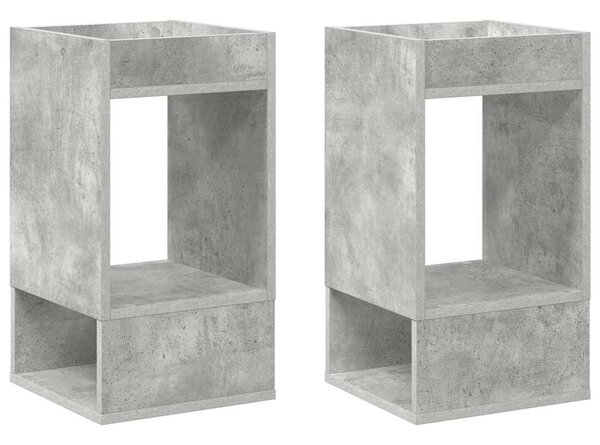 Végasztal 2 pcs Beton Szürke 30 x 30 x 56 cm Faanyag