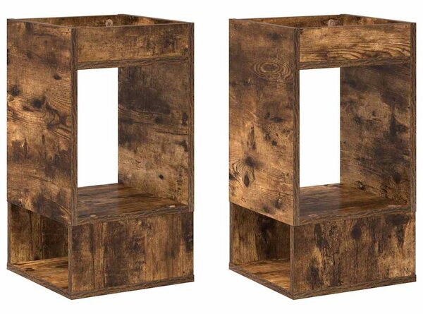 Végasztal 2 pcs Füstölt tölgy 30 x 30 x 56 cm Faanyag