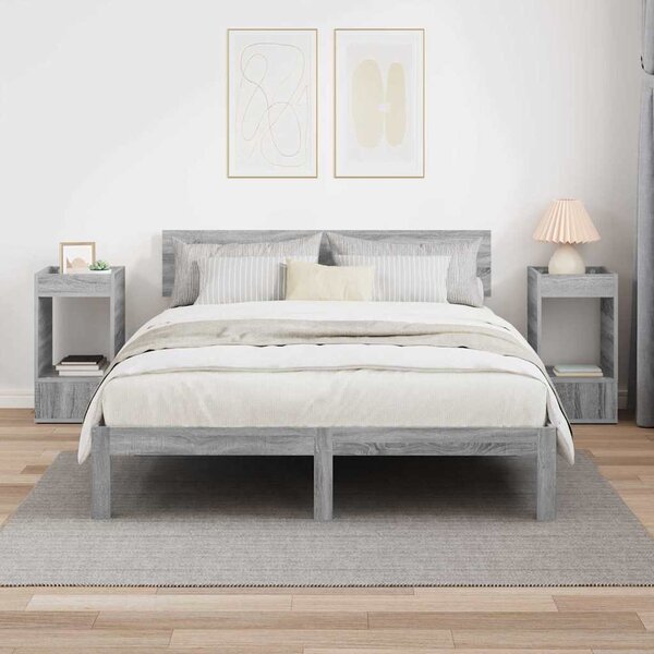 Végasztal 2 pcs Szürke Sonoma 30 x 30 x 56 cm Faanyag