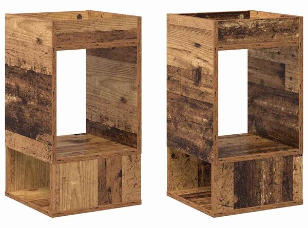 Végasztal 2 pcs Öreg fa 30 x 30 x 56 cm Faanyag