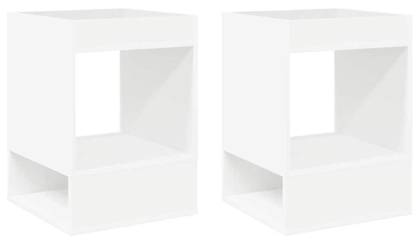 Végasztal 2 pcs Fehér 40 x 40 x 56 cm Faanyag