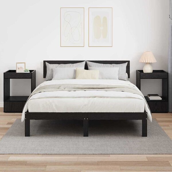 Végasztal 2 pcs Fekete tölgy 40 x 40 x 56 cm Faanyag