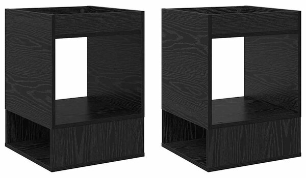 Végasztal 2 pcs Fekete tölgy 40 x 40 x 56 cm Faanyag