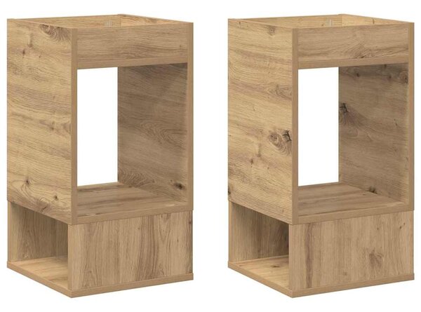 Végasztal 2 pcs Artisan tölgy 30 x 30 x 56 cm Faanyag