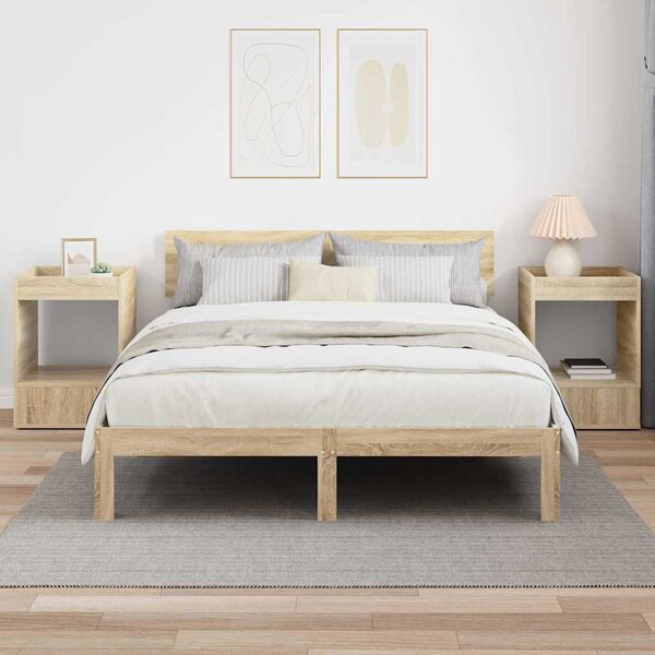 Végasztal 2 pcs Sonoma tölgy 40 x 40 x 56 cm Faanyag