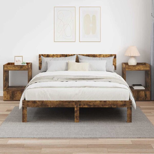 Végasztal 2 pcs Füstölt tölgy 40 x 40 x 56 cm Faanyag