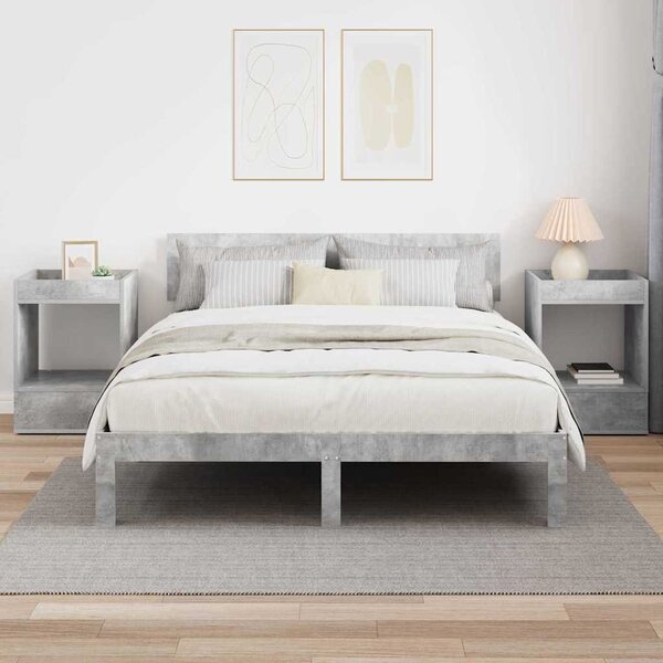Végasztal 2 pcs Beton Szürke 40 x 40 x 56 cm Faanyag