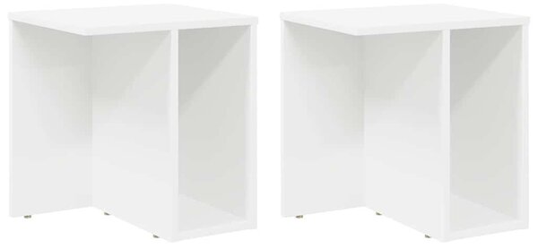 Végasztal 2 pcs Fehér 37 x 32 x 40 cm Faanyag